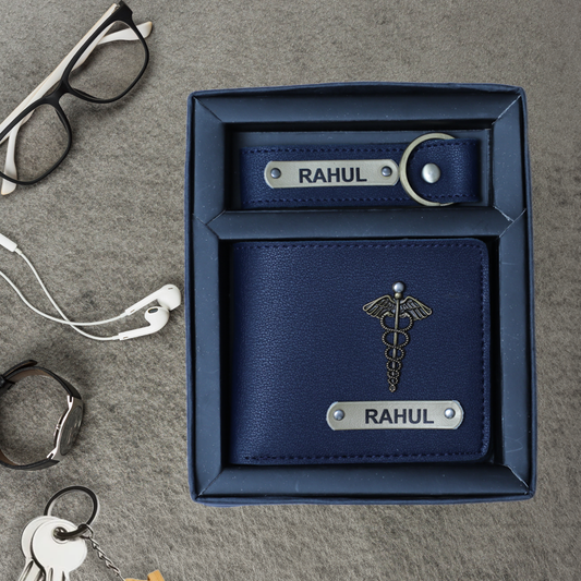 Imported Leather Wallet & Keychain Combo