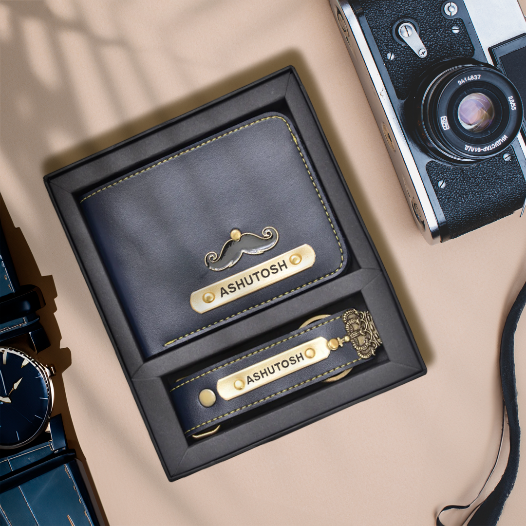 Flux Leather Wallet & Keychain Combo