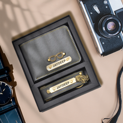 Flux Leather Wallet & Keychain Combo