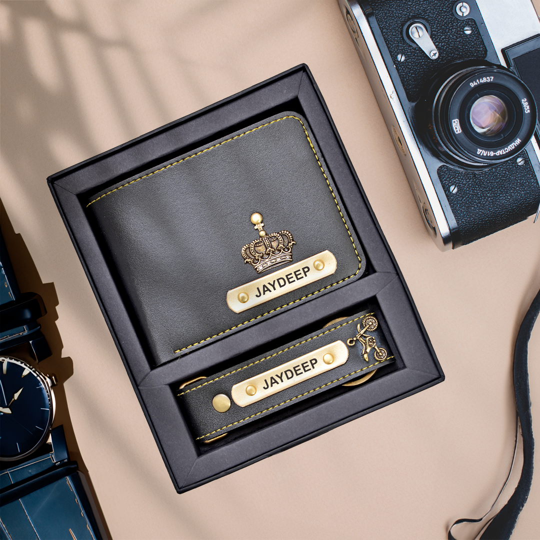 Flux Leather Wallet & Keychain Combo