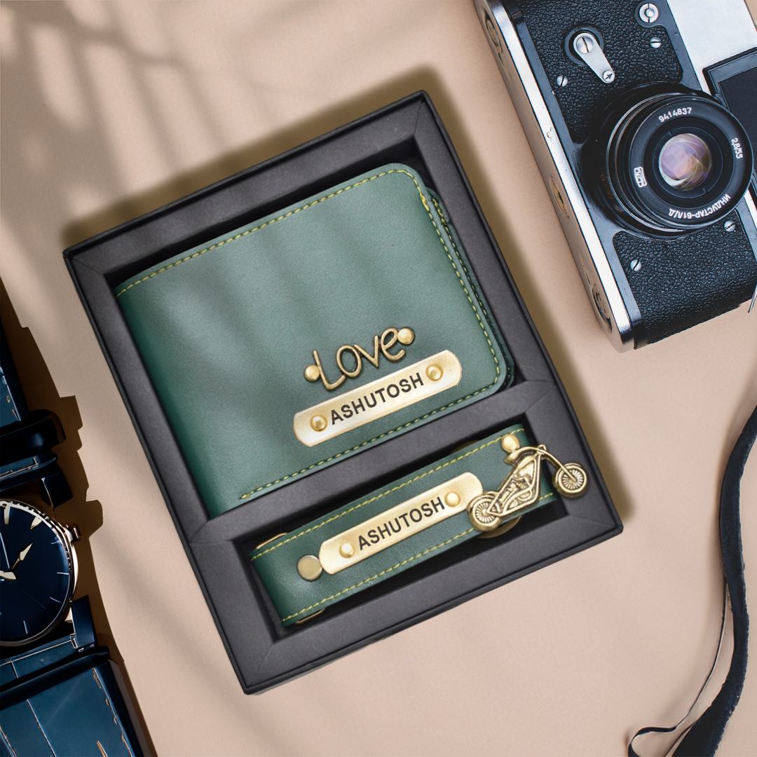 Flux Leather Wallet & Keychain Combo