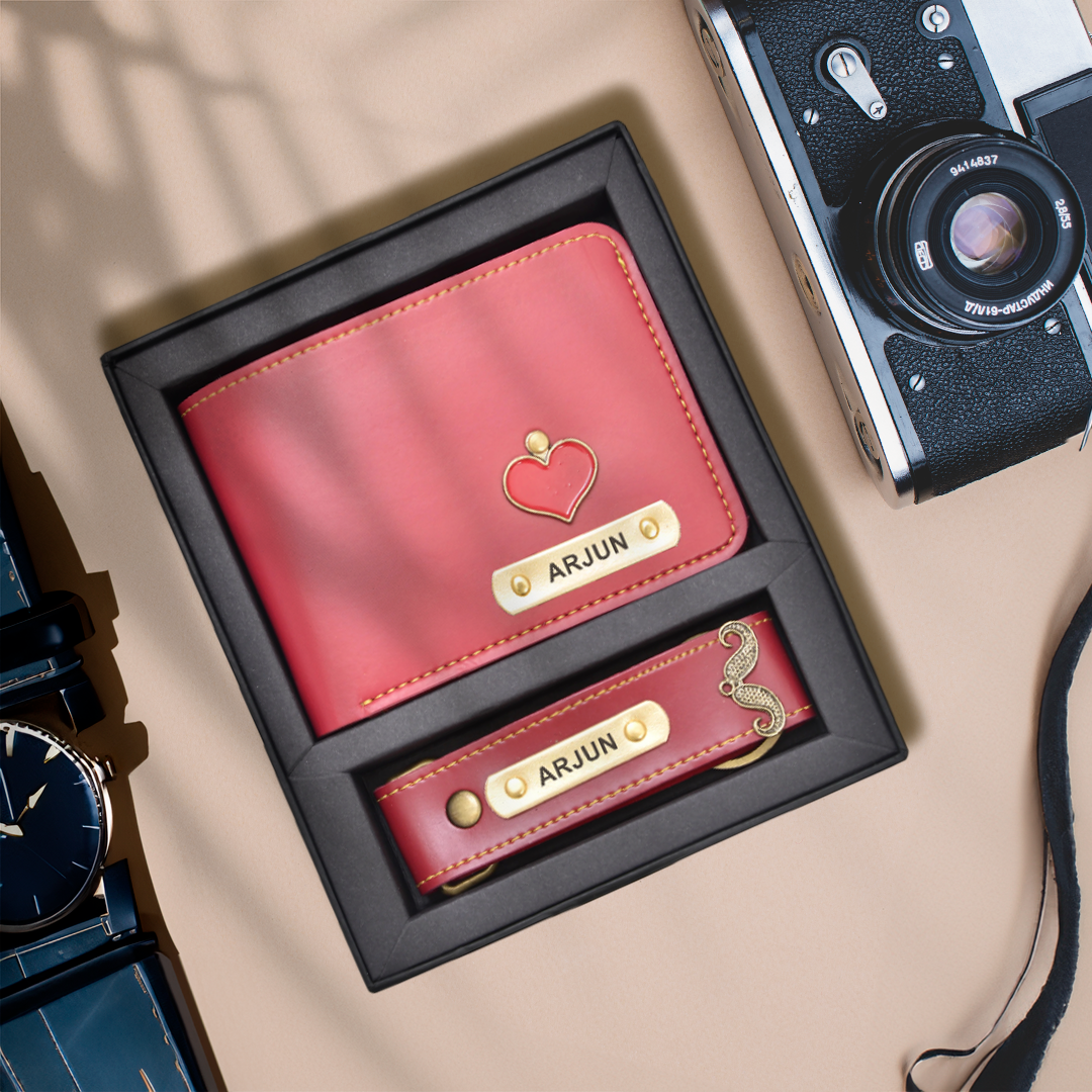 Flux Leather Wallet & Keychain Combo