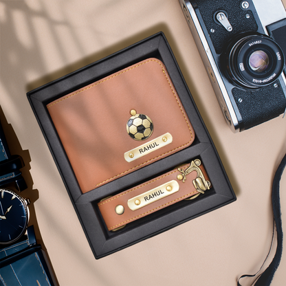 Flux Leather Wallet & Keychain Combo