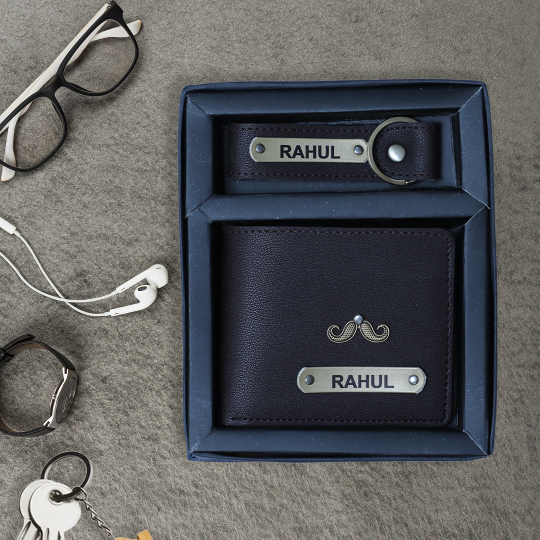 Imported Leather Wallet & Keychain Combo