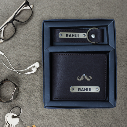 Imported Leather Wallet & Keychain Combo