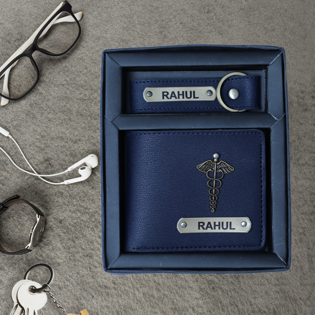 Imported Leather Wallet & Keychain Combo