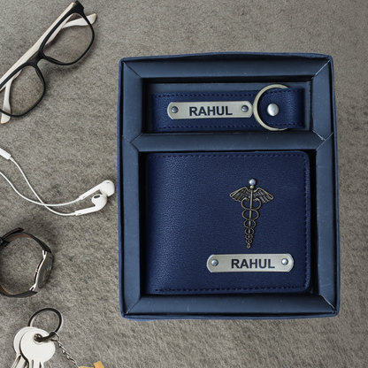 Imported Leather Wallet & Keychain Combo