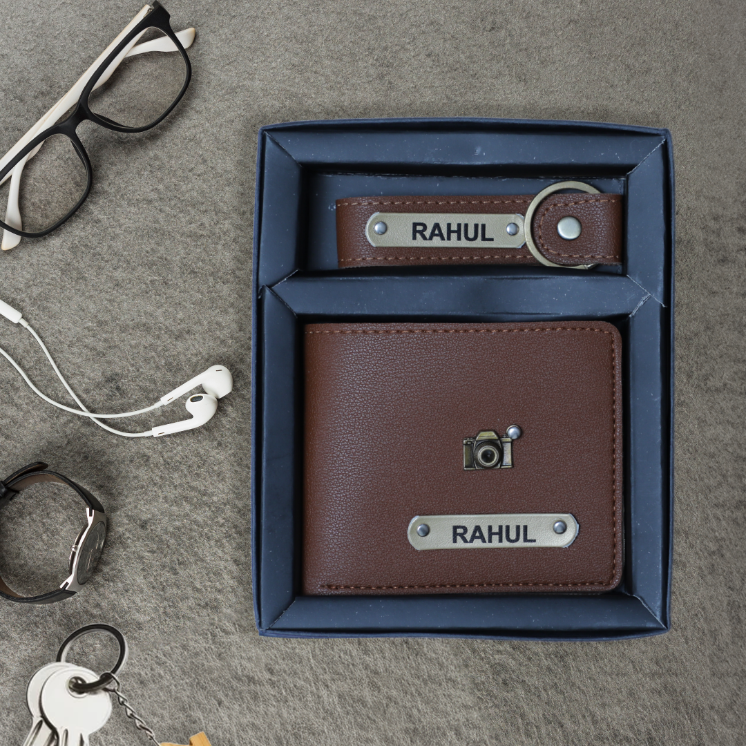 Imported Leather Wallet & Keychain Combo